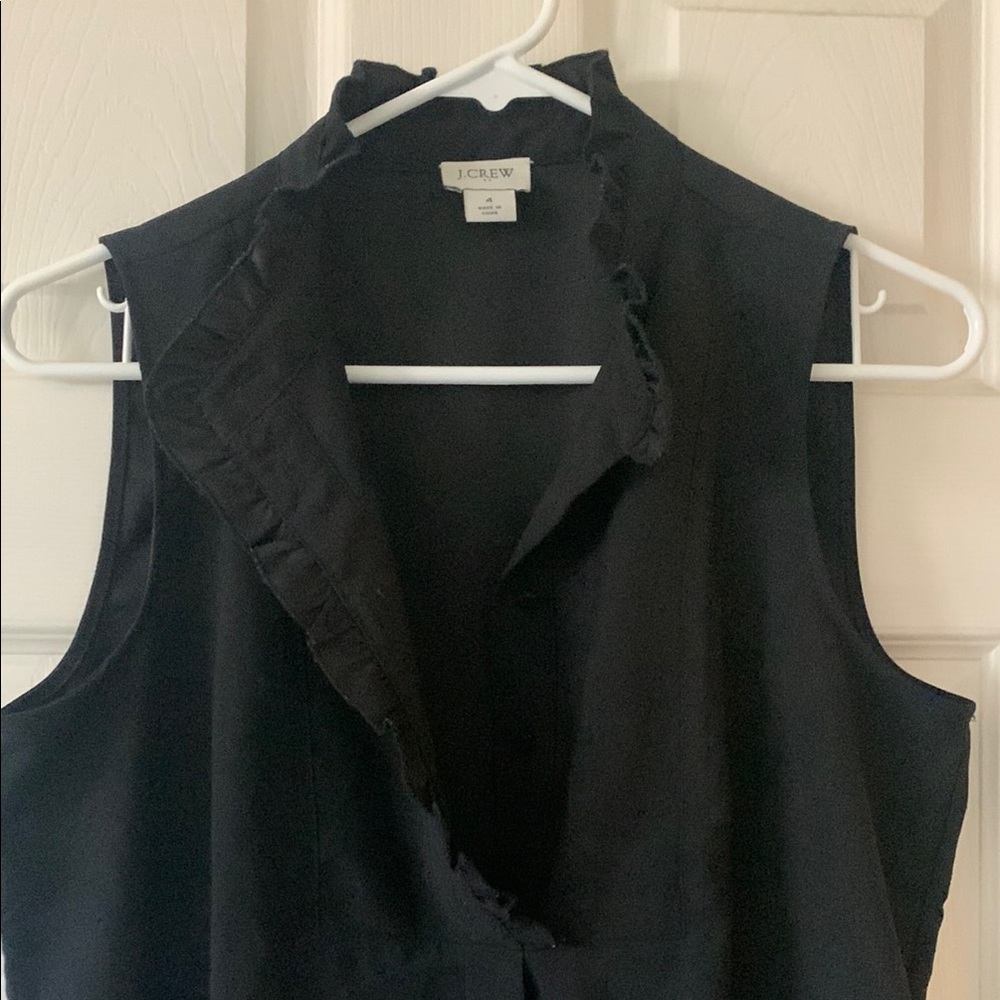 J. Crew Elegant Black Sleeveless Blouse